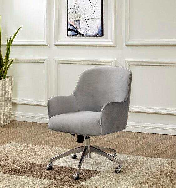 Safavieh Kierstin AdjusTable Desk Chair - Light Gray | Office Chairs | Modishstore