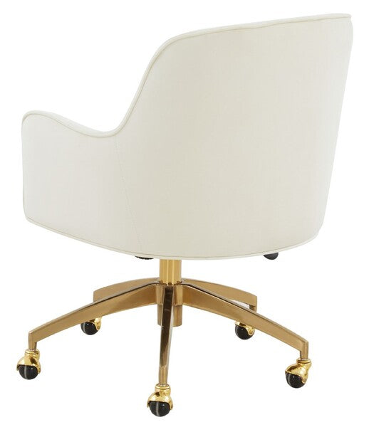 Safavieh Kierstin AdjusTable Desk Chair - Creme | Office Chairs | Modishstore - 4