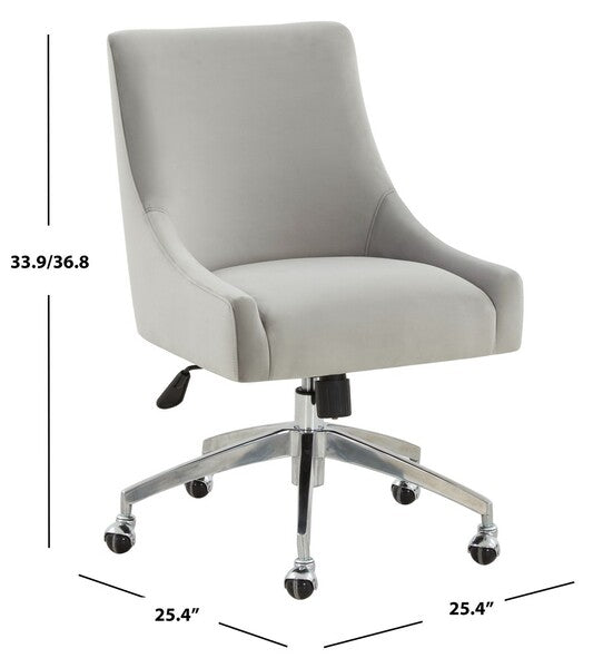 Safavieh Jakob AdjusTable Desk Chair - Light Gray | Office Chairs | Modishstore - 3