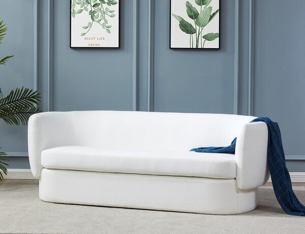 Safavieh Mariano Curved Sofa - White | Sofas | Modishstore