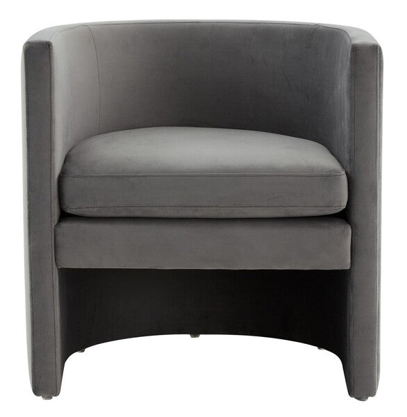 Safavieh Rosabeth Curved Dining Chair - Slate Gray | Accent Chairs | Modishstore - 2
