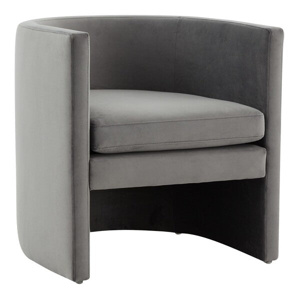 Safavieh Rosabeth Curved Dining Chair - Slate Gray | Accent Chairs | Modishstore - 4