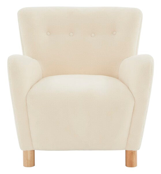 Safavieh Carey Faux Shearling Chair - Ivory | Accent Chairs | Modishstore - 2
