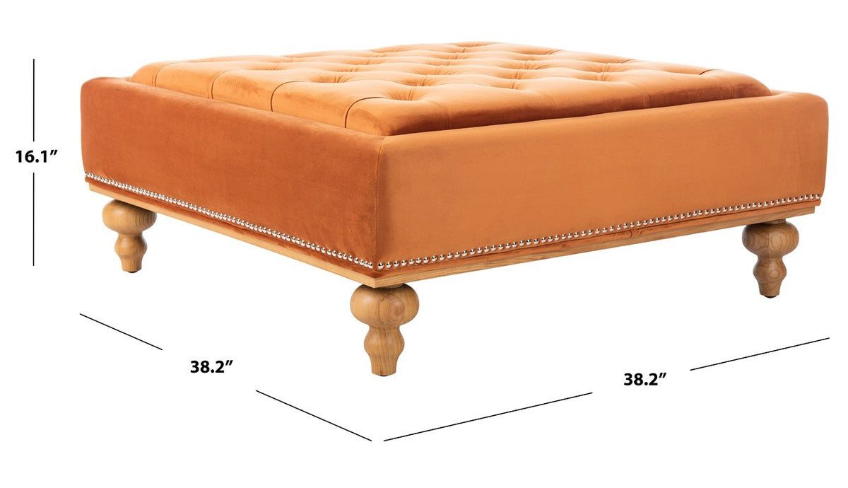 Safavieh Rosealina Tufted Ottoman | Ottomans | Modishstore - 2