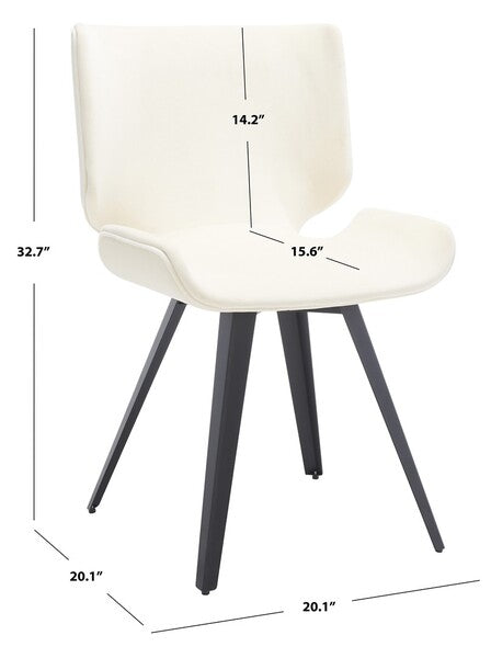 Safavieh Matty Scandinavian Dining Chai - Creme | Dining Chairs | Modishstore - 3