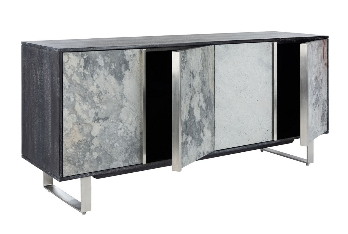Safavieh Drake Slate 4 Door Sideboard - Black | Sideboards | Modishstore - 4