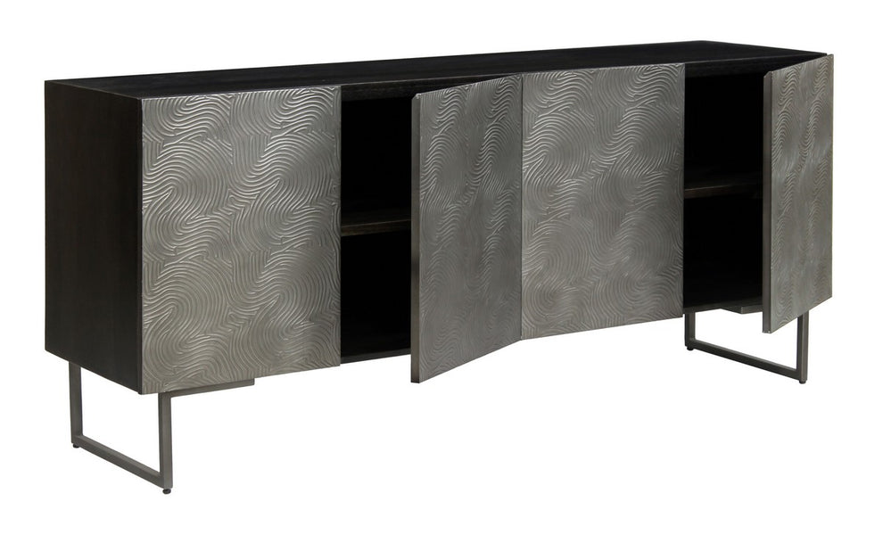 Safavieh Boone Abstract 4 Door Sideboar - Brown | Sideboards | Modishstore - 2