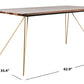 Safavieh Captain Wood Dining Table - Walnut | Dining Tables | Modishstore - 3