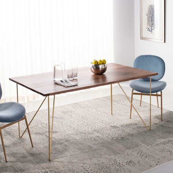 Safavieh Captain Wood Dining Table - Walnut | Dining Tables | Modishstore