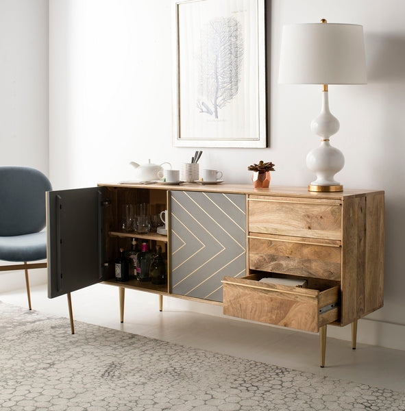 Safavieh Titan Inlayed Cement Sideboard - Natural | Sideboards | Modishstore - 5