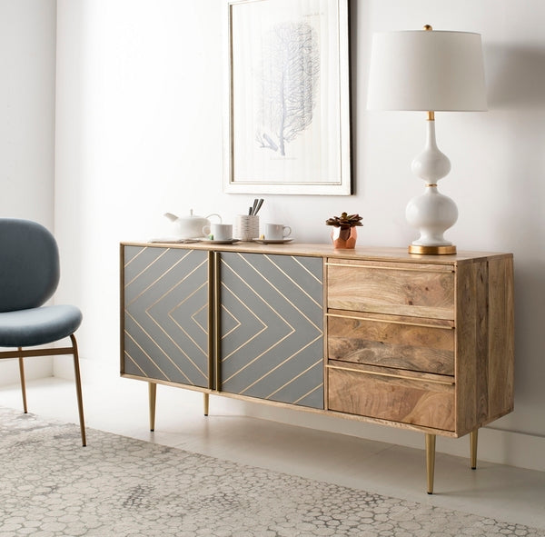 Safavieh Titan Inlayed Cement Sideboard - Natural | Sideboards | Modishstore