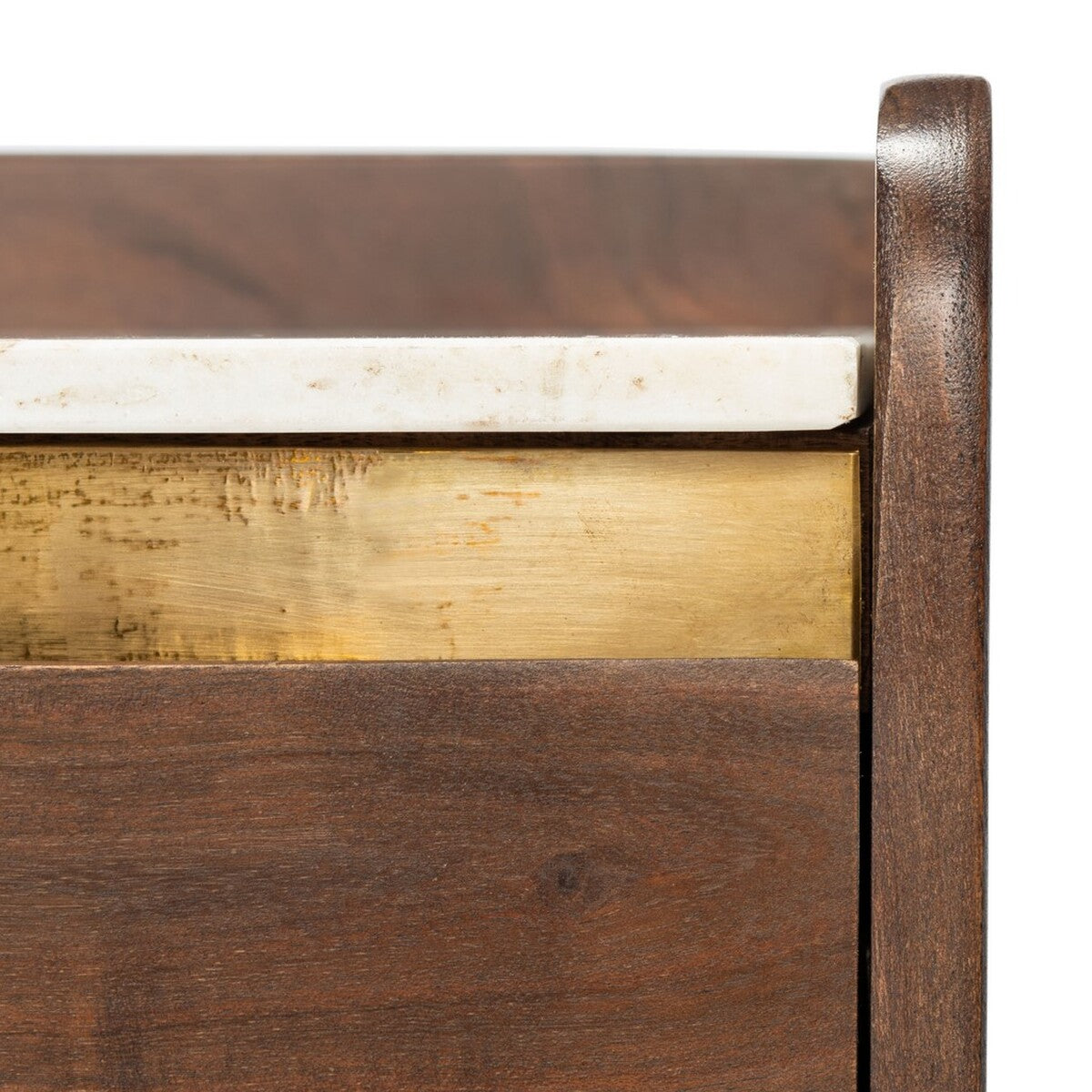 Safavieh Milana Marble Tv Stand - Walnut | TV Stands | Modishstore - 5