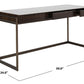Safavieh Genevieve Writing Desk - Brown | Desks | Modishstore - 4