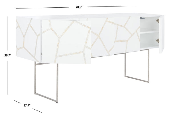 Safavieh Ashley Buffet - White | Cabinets | Modishstore - 4