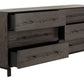 Safavieh Simmons 6 Drawer Wood Dresser - Dark Walnut | Dressers | Modishstore - 4