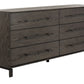Safavieh Simmons 6 Drawer Wood Dresser - Dark Walnut | Dressers | Modishstore - 3