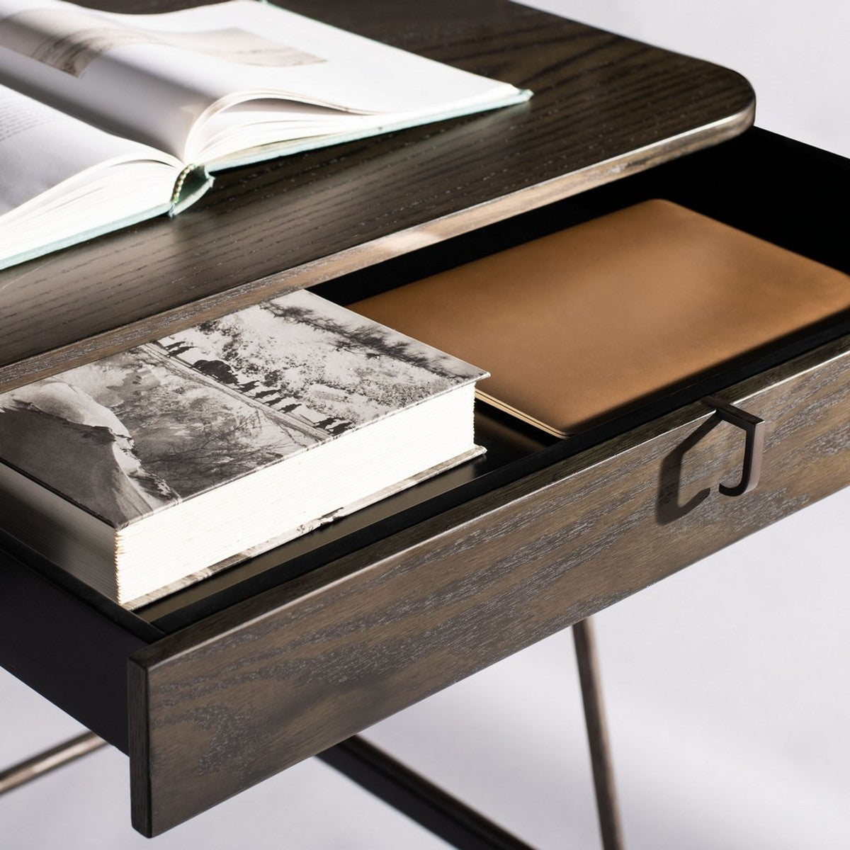 Safavieh Ferrell Modern Wood Desk - Dark Walnut | Desks | Modishstore - 5