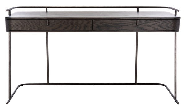 Safavieh Ferrell Modern Wood Desk - Dark Walnut | Desks | Modishstore - 2