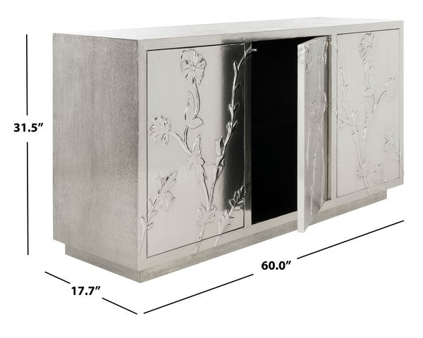 Safavieh Narcisa Floral Sideboard - Silver | Sideboards | Modishstore - 3