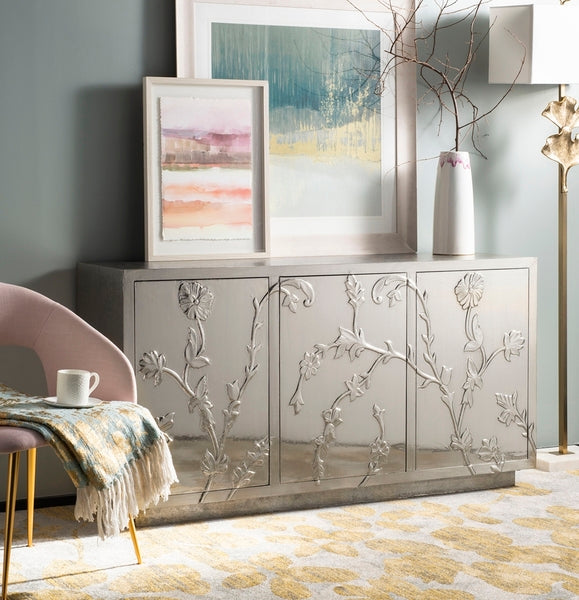 Safavieh Narcisa Floral Sideboard - Silver | Sideboards | Modishstore