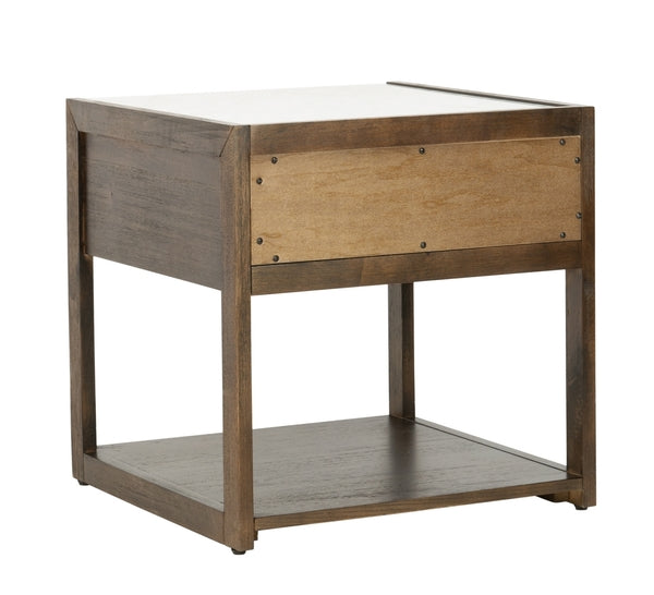 Safavieh Adeline 1 Drawer Nightstand - Dark Chocolate | Nightstands | Modishstore - 5