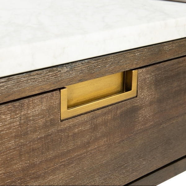 Safavieh Adeline 1 Drawer Nightstand - Dark Chocolate | Nightstands | Modishstore - 4