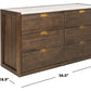 Safavieh Adeline 6 Drawer Dresser - Dark Chocolate | Dressers | Modishstore - 3