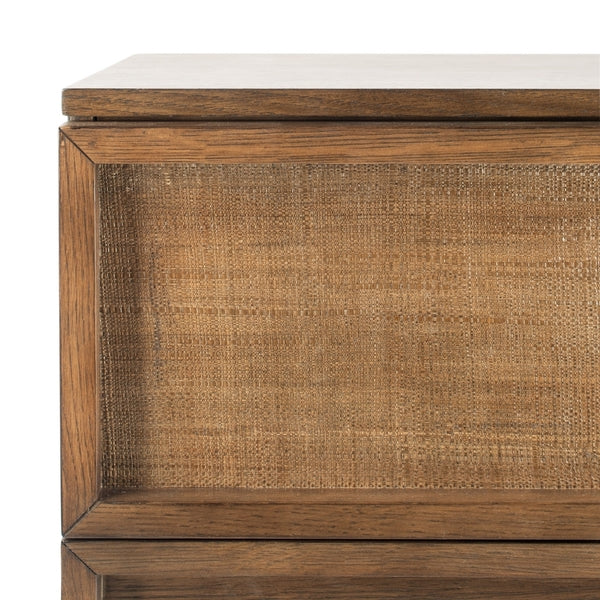 Safavieh Zeus 6 Drawer Wood Dresser - Medium Oak | Dressers | Modishstore - 4