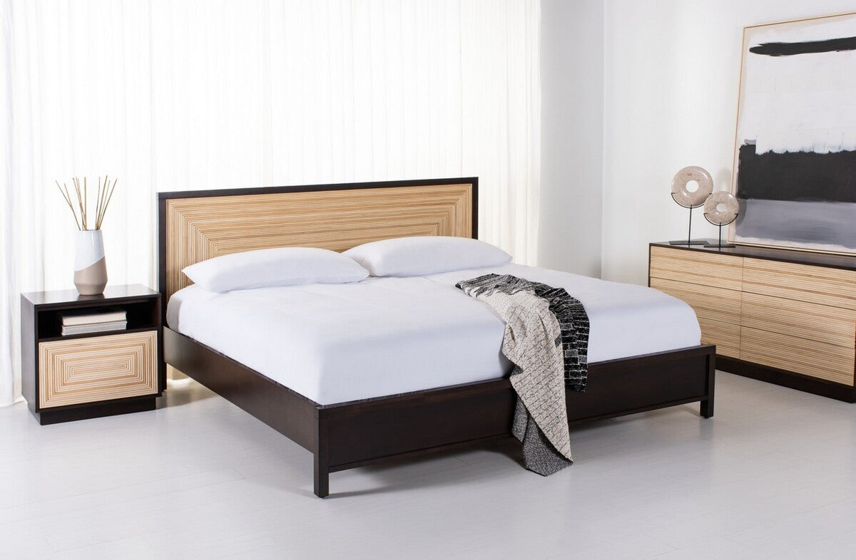 Safavieh Stassie Cane Bed - Oak | Beds | Modishstore