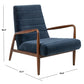 Safavieh Willow Channel Arm Chair - Navy | Accent Chairs | Modishstore - 4