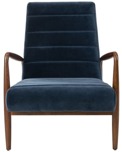 Safavieh Willow Channel Arm Chair - Navy | Accent Chairs | Modishstore - 3