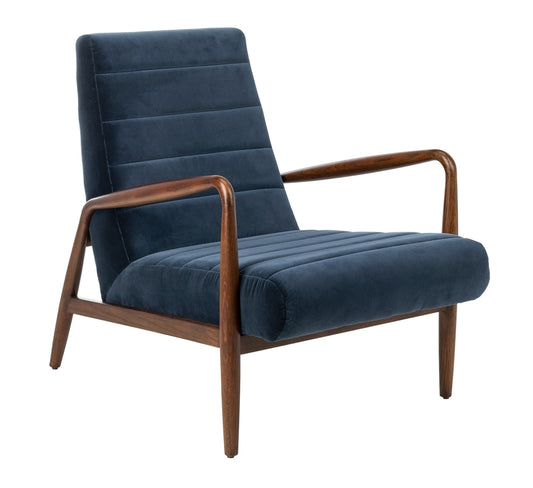 Safavieh Willow Channel Arm Chair - Navy | Accent Chairs | Modishstore