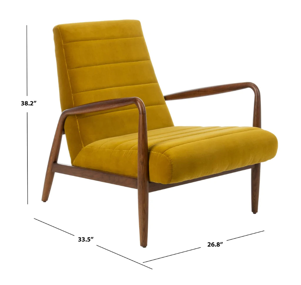 Safavieh Willow Channel Arm Chair - Gold | Accent Chairs | Modishstore - 3