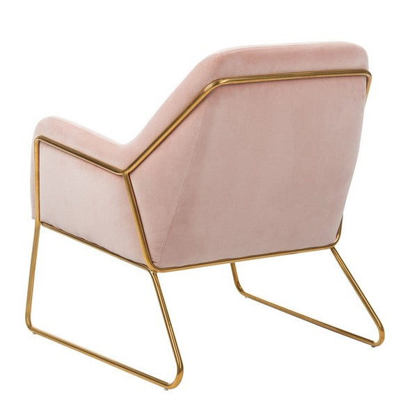 Safavieh Misty Metal Frame Accent Chair - Blush | Accent Chairs | Modishstore - 3