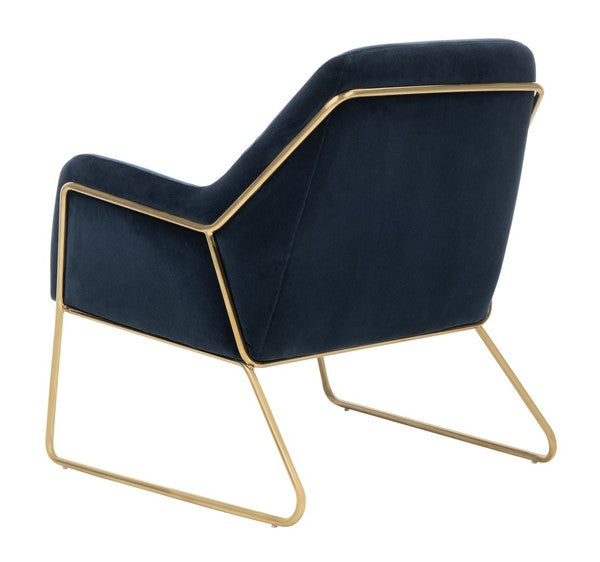 Safavieh Misty Metal Frame Accent Chair - Navy | Accent Chairs | Modishstore - 5