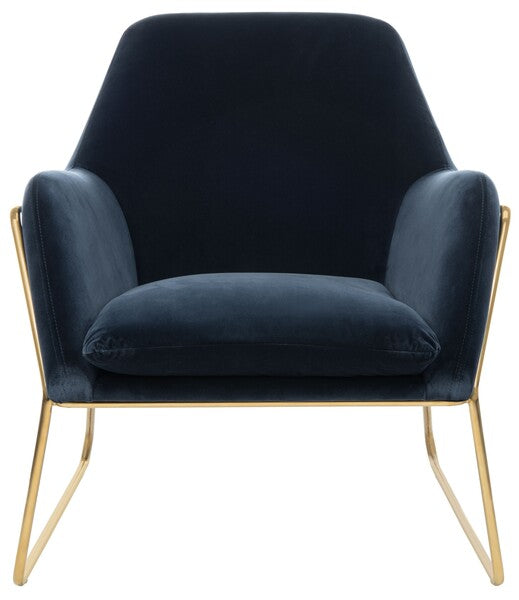 Safavieh Misty Metal Frame Accent Chair - Navy | Accent Chairs | Modishstore - 2