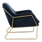 Safavieh Misty Metal Frame Accent Chair - Navy | Accent Chairs | Modishstore - 3
