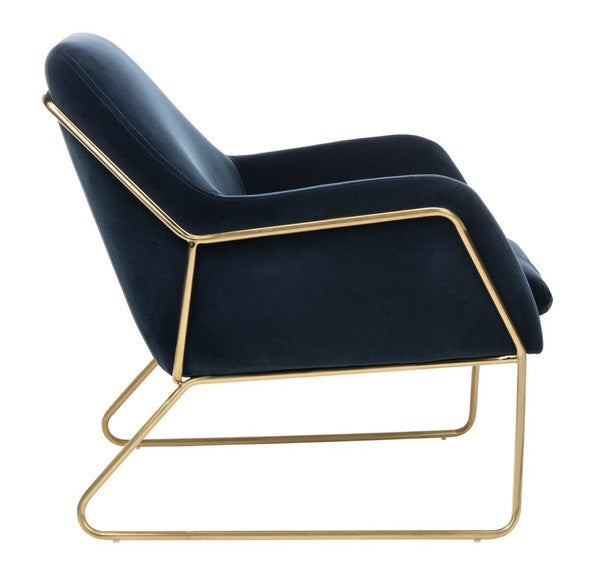 Safavieh Misty Metal Frame Accent Chair - Navy | Accent Chairs | Modishstore - 3