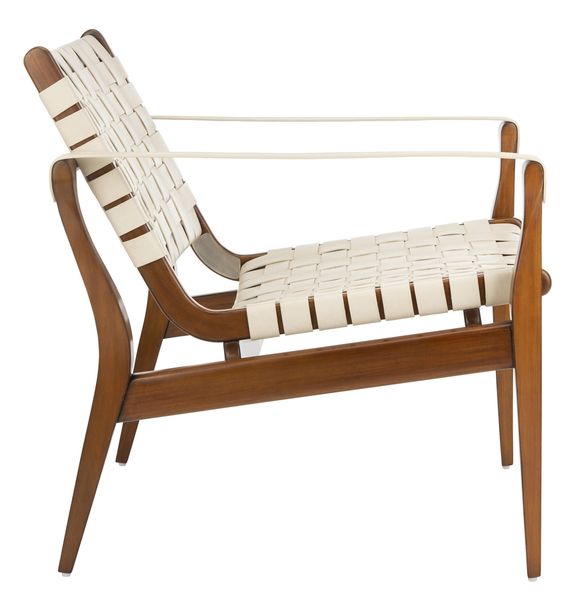 Safavieh Dilan Safari Chair - Cream | Accent Chairs | Modishstore - 4