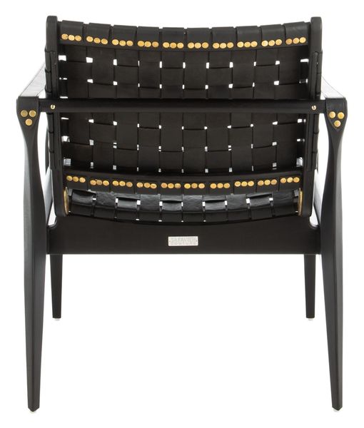 Safavieh Dilan Safari Chair - Black | Accent Chairs | Modishstore - 3