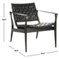 Safavieh Dilan Safari Chair - Black | Accent Chairs | Modishstore - 4