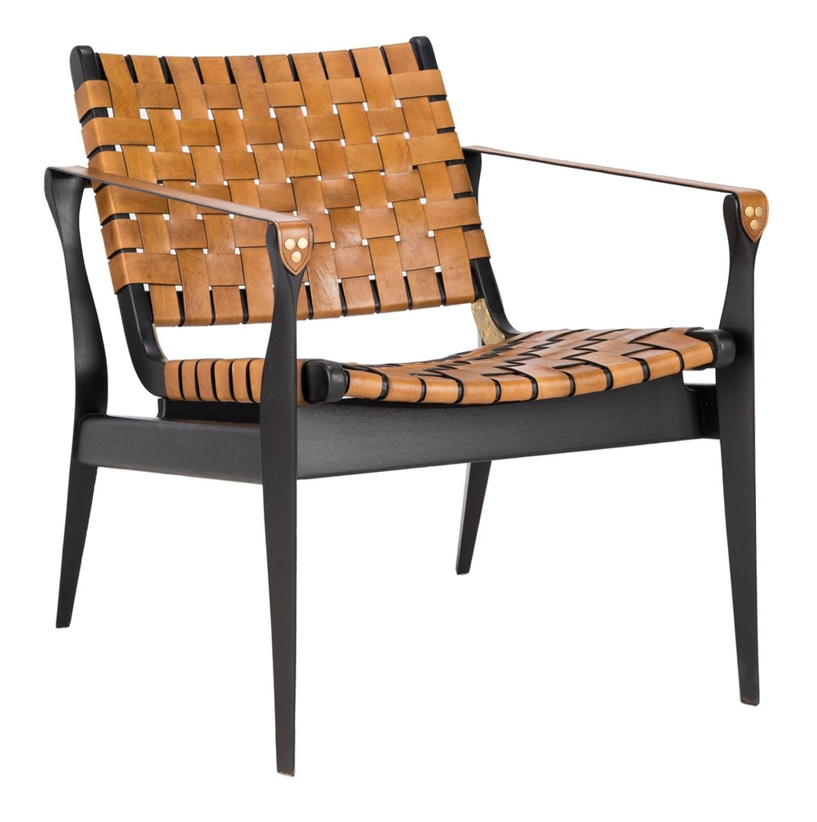 Safavieh Dilan Safari Chair - Black | Accent Chairs | Modishstore - 3