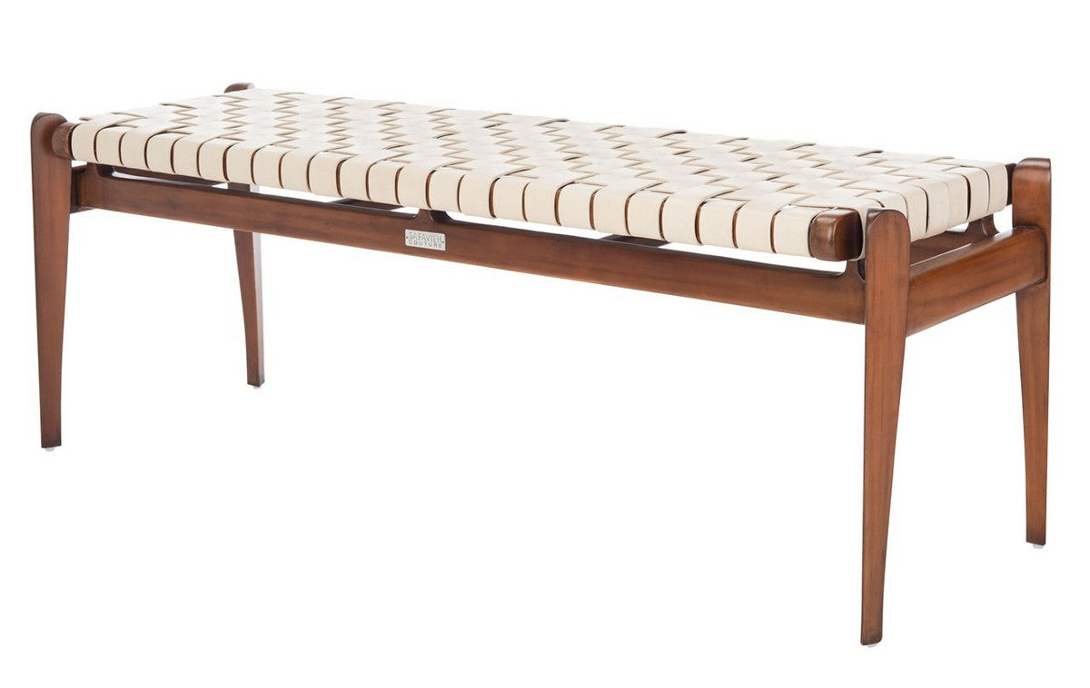 Safavieh Dilan Leather Bench | Benches | Modishstore - 3