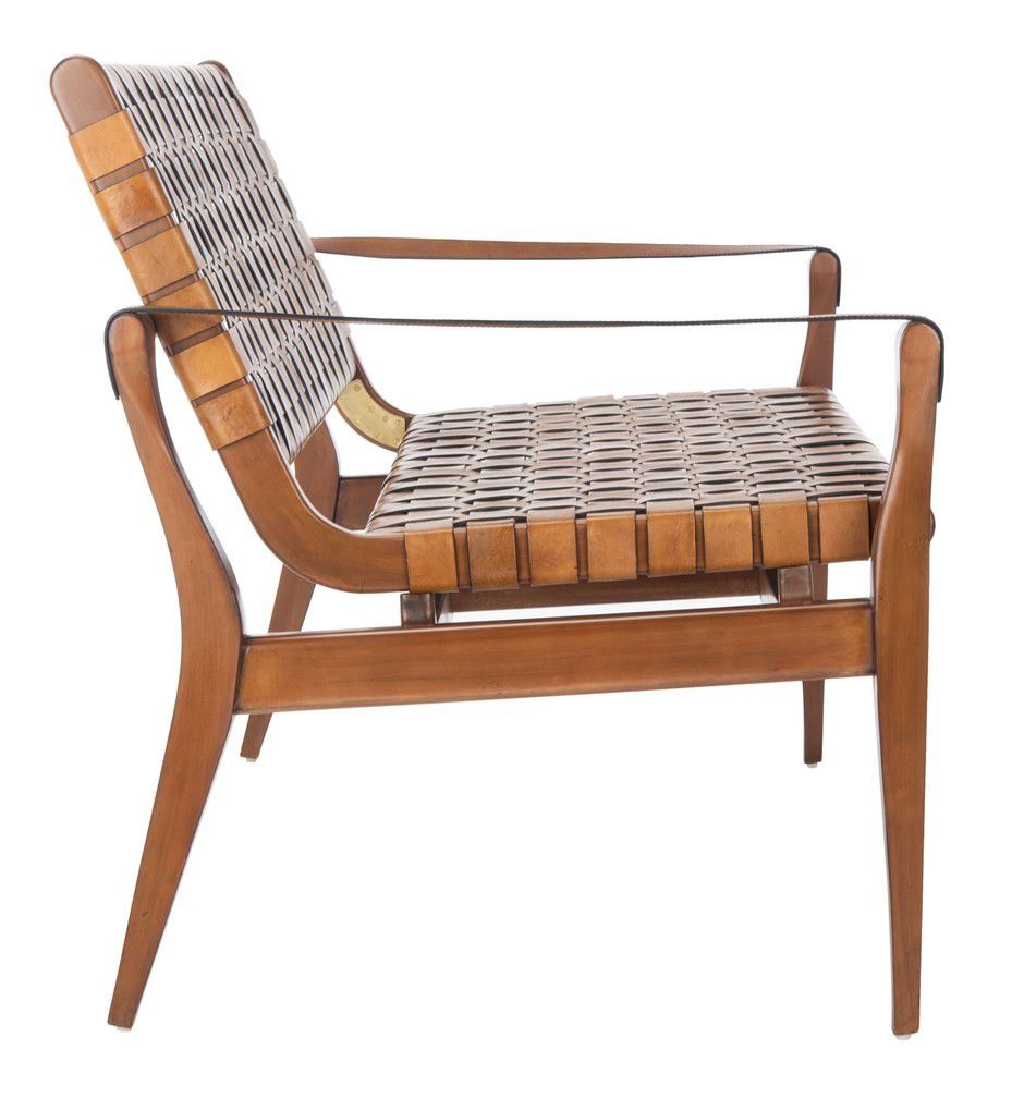 Safavieh Dilan Leather Loveseat - Brown | Loveseats | Modishstore - 4