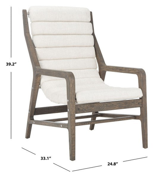 Safavieh Delaney Channel Tufted Chair | Accent Chairs | Modishstore - 4