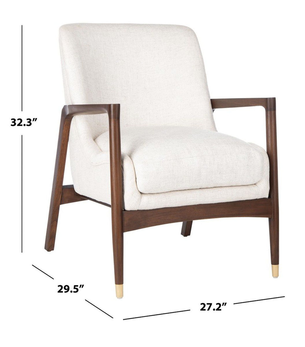 Safavieh Flannery Mid-Century Chair - Cream | Accent Chairs | Modishstore - 4