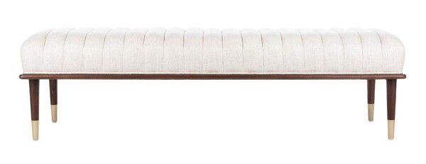Safavieh Flannery Mid-Century Bench - Cream | Benches | Modishstore