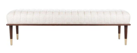 Safavieh Flannery Mid-Century Bench - Cream | Benches | Modishstore