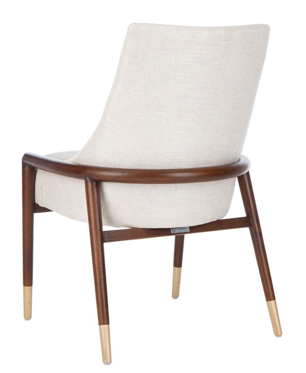 Safavieh Brennan Mid-Century Chair - Cream | Dining Chairs | Modishstore - 5