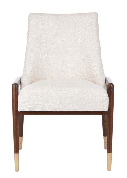 Safavieh Brennan Mid-Century Chair - Cream | Dining Chairs | Modishstore - 2